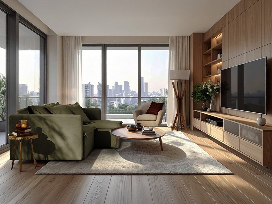 Relaxe na sala de TV