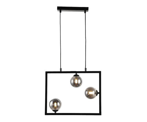 Pendente Balanço Preto e Fumê Bivolt