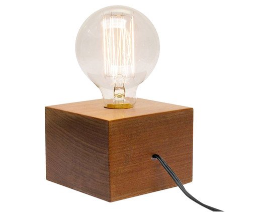 Luminária Tokinho Jequitibá Fio Preto Bivolt - Hometeka