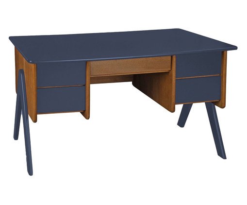 Escrivaninha Vintage Azul Escuro
