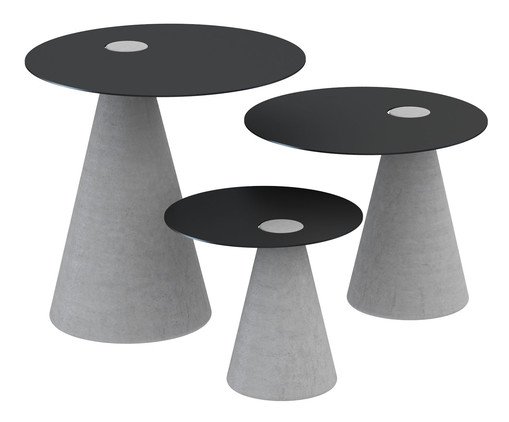 Mesa de Apoio em Aço Paleta Conjunto - Hometeka
