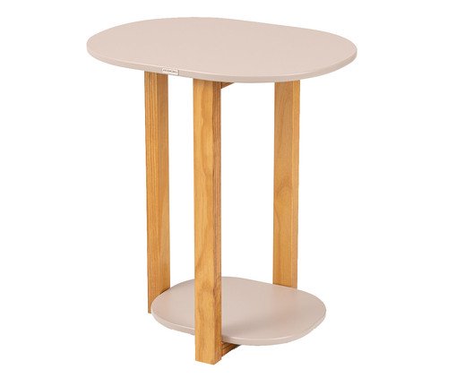 Mesa Lateral Ocre Amêndoa