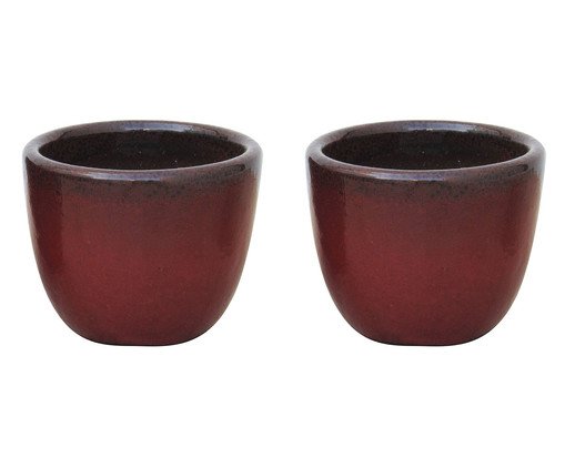 Jogo de Cachepots Vitra Vermelho