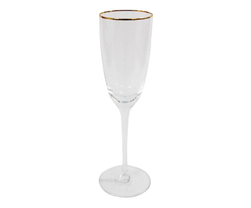Taça de Champagne Canelada Clear Glam - 220ml