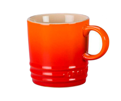 Caneca para Cappuccino em Cerâmica - Laranja