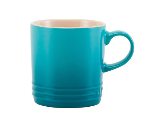 Caneca para Cappuccino em Cerâmica - Azul Caribe