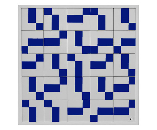 Quadro Blocks Azul  - Hometeka