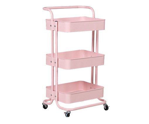 Carrinho Organizador Berlim Rosa Claro