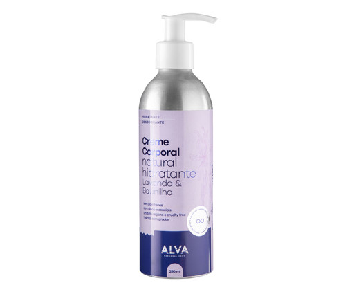 Creme Corporal Natural Hidratante Lavanda e Baunilha Alva