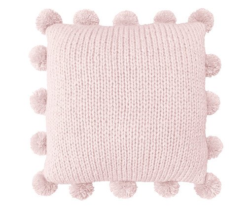 Almofada Pompons-Rosa Claro