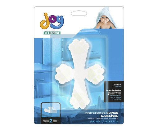 Jogo de Protetores de Quinas Ajustável Joy Branco