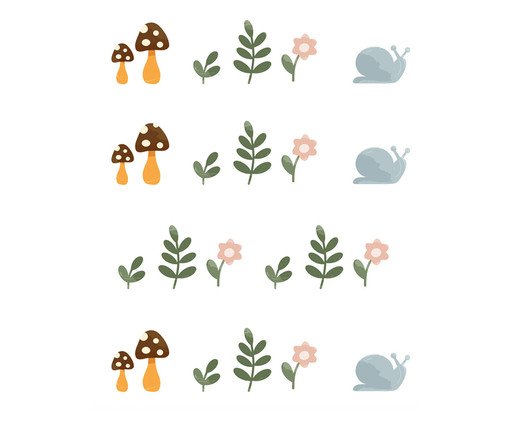 Jogo de Adesivos de Parede Aquarela Floresta