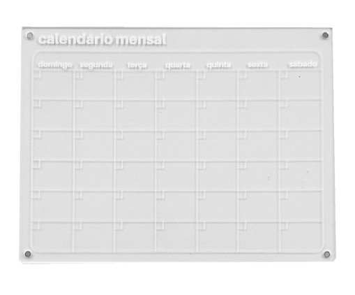 Calendário Geladeira Mensal Transparente