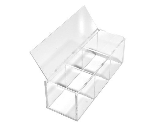 Organizador Multiuso com 03 Compartimentos Transparente