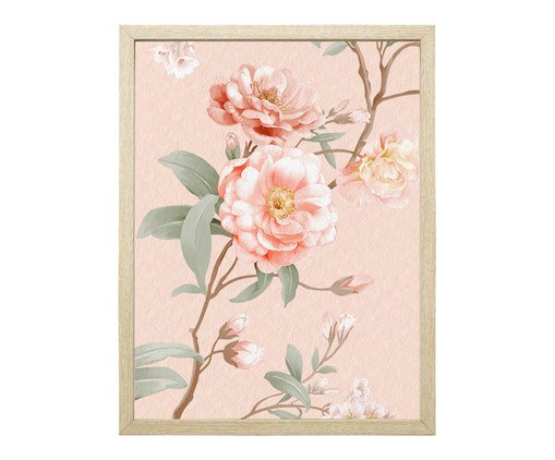 Quadro Floral Salmão Pinus