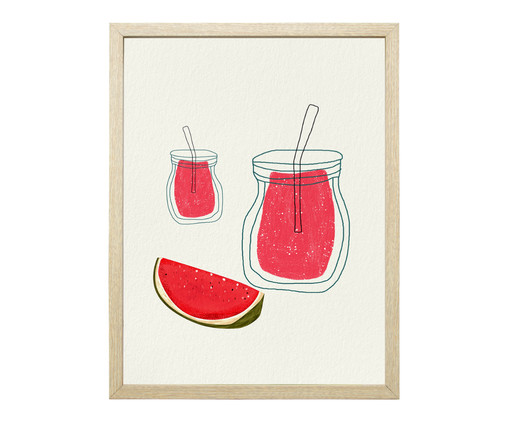 Quadro Cozinha Watermelon Juice Pinus