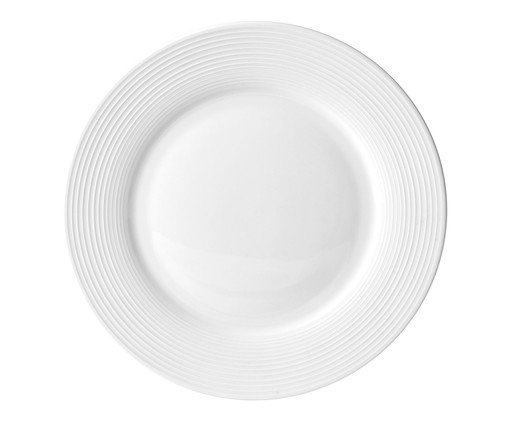 Prato Raso Brizzard em Porcelana Branca