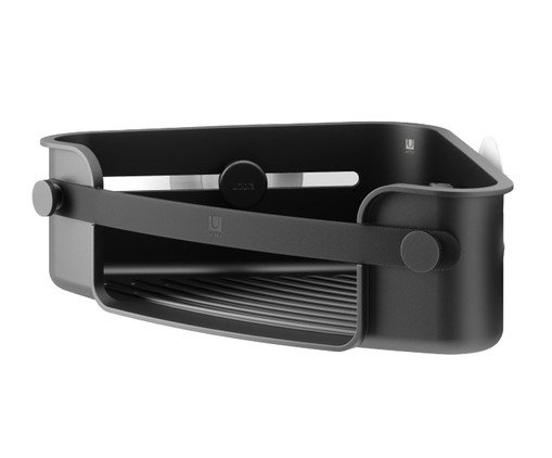 Porta-Acessórios de Banho Flex Adesivo Preto