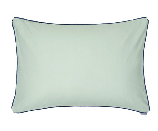 Fronha Colors Filetti - Menta com Vivo Azul Oceano 200 Fios