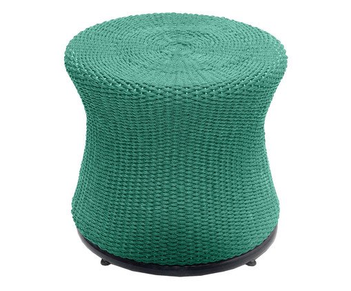 Pufe Shell Verde Mescla