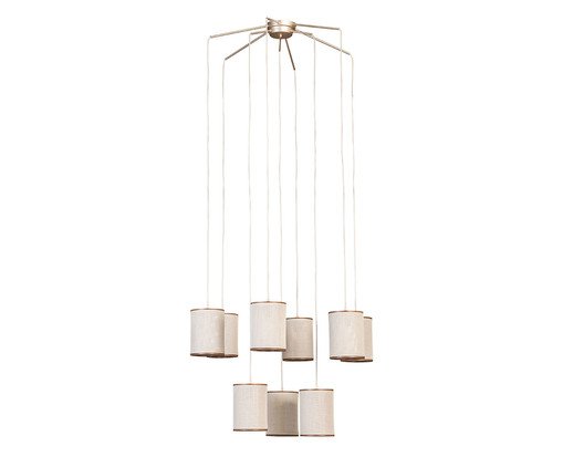 Lustre Apollo 9 Lampadas Castanho - Bivolt