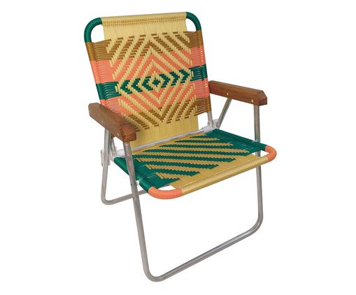 Cadeira de Praia com Braço Custom Verde Esmeralda