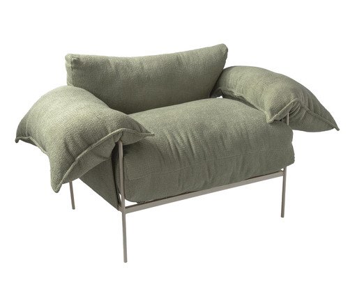 Poltrona Asa Loop Chá Verde Taupe