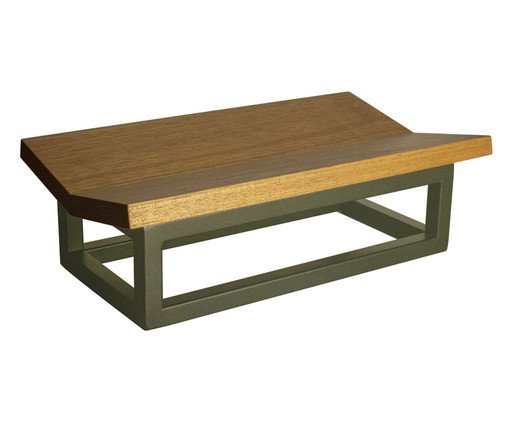Fruteira de Mesa Daily Madeira e Ferro Verde Oliva