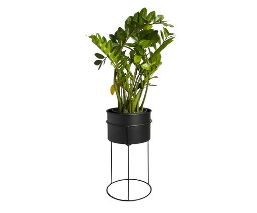 Suporte de Plantas com Vaso Humaitá Preto