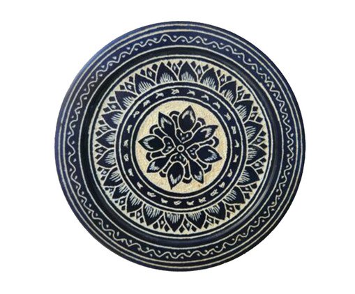 Mandala em Pedra Sabão Média - Azul