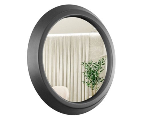 Espelho Call Preto - LED Amarelo