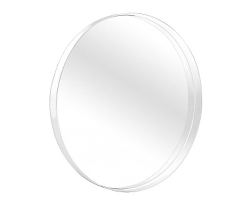 Espelho Redondo Round Branco - 30cm