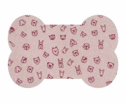 Peça Americana para Comedouro Pet Formato Osso Rosa