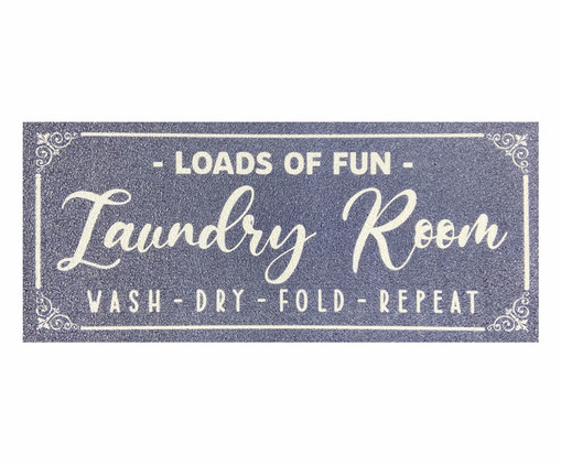 Tapete para Lavanderia Laundry Room Azul Jeans