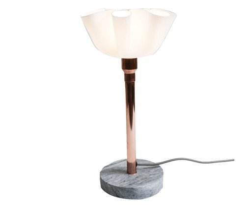 Luminária Lilly Lamp Bivolt - Branca e Acobreado Luminária Lilly Lamp Bivolt - Branca e Acobreado