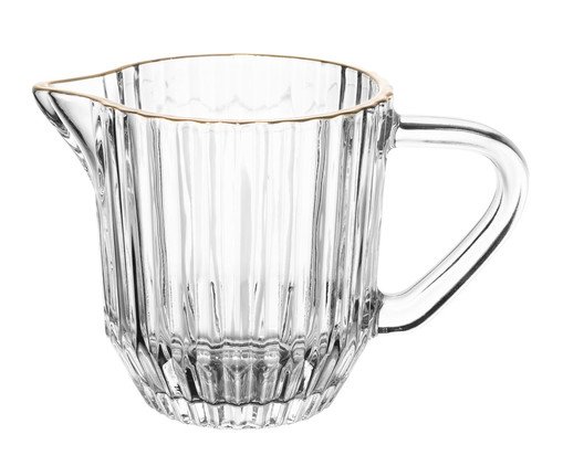 Leiteira de Cristal com Fio Dourado Imperatriz