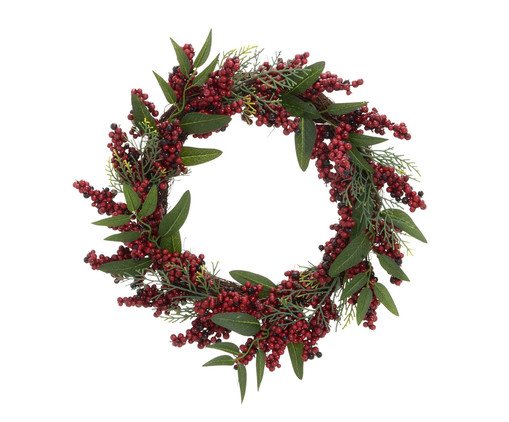 Guirlanda Decorada com Galhos - Vermelha