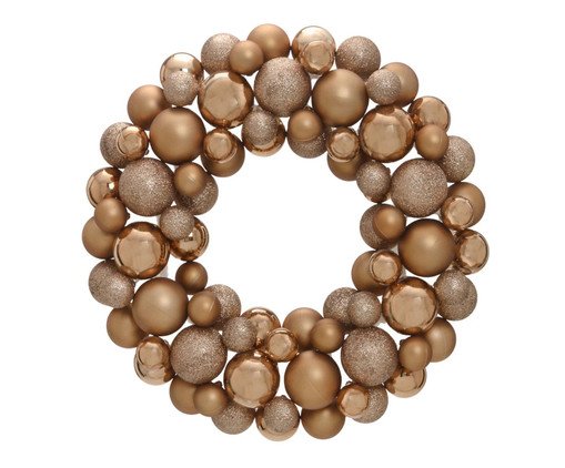 Guirlanda Bolas Natalinas Bronze