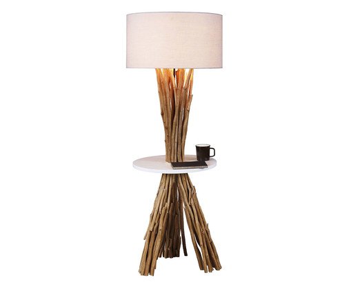 Luminária de Chão Woodland com Mesa Bivolt