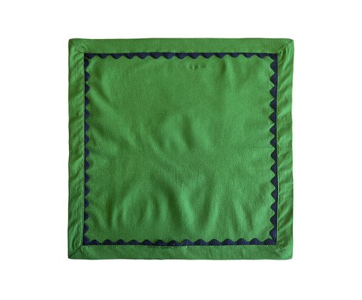 Guardanapo Verde Floresta com Sianinha Azul Marinho
