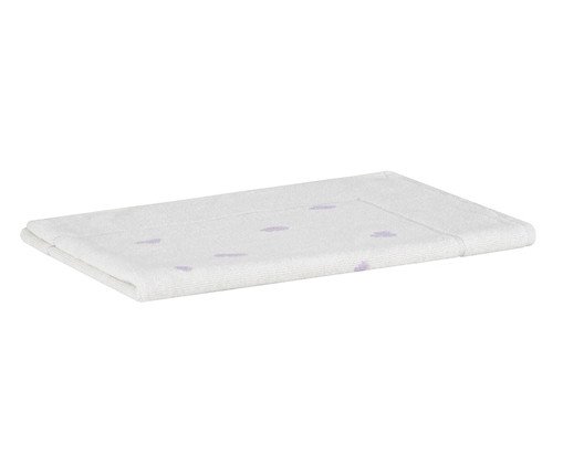 Toalha de Piso Dots Lilás e Off-White