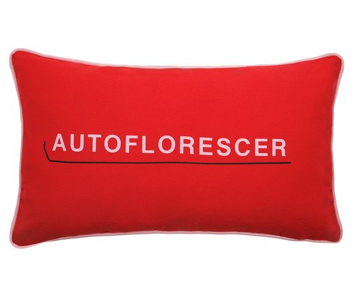 Capa de Almofada Estampada Marcela Scheid Autoflorescer Vermelha