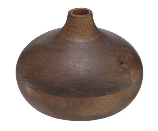 Vaso em Madeira Van Gurbin I - Marrom