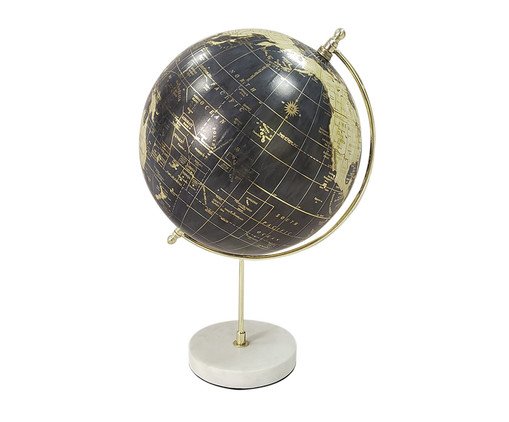 Globo Com Suporte em Mármore Ogri - Preto