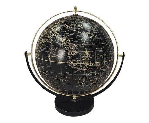 Globo com Base em Mármore Balhoon II - Preto