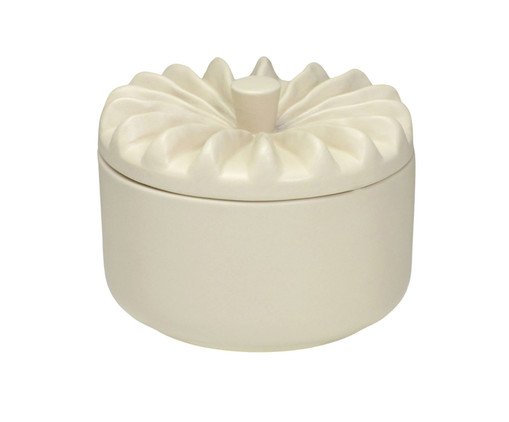 Potiche em Porcelana Lethbridge II - Creme