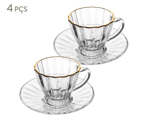 Jogo de Xícaras para Café e Pires Radial