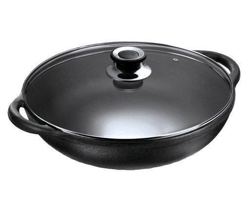 Panela Parmegiana Alça de Ferro e Tampa de Vidro Panela Parmegiana Alça de Ferro e Tampa de Vidro