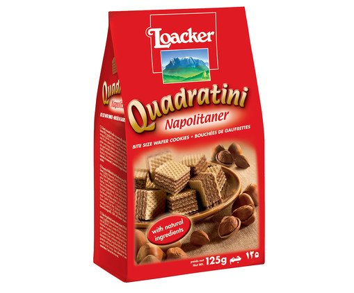 Biscoito Australiano Loacker Quadratini Napolitaner Avelã