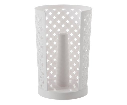 Porta-Papel Toalha Ratan - Branco